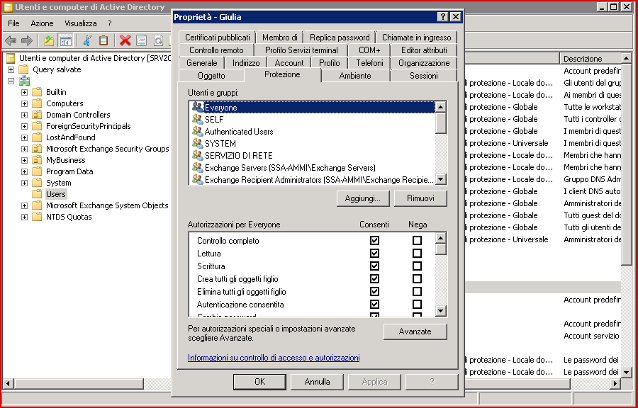 Errore Microsoft Exchange